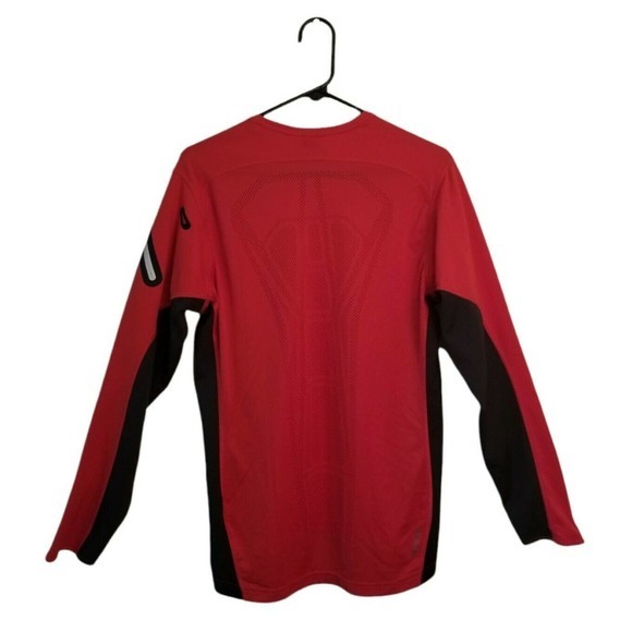 ADIDAS‎ Men's Formotion Red Black Long Sleeve Shirt Medium - Picture 2 of 10